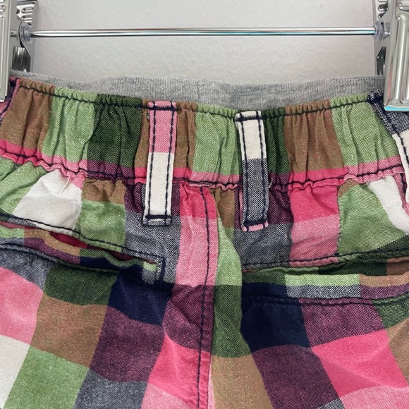 4/$20💥3M Gap Adorable Plaid Woven Cotton Twill Shorts, Comfy Waistband, Pockets - Picture 9 of 15